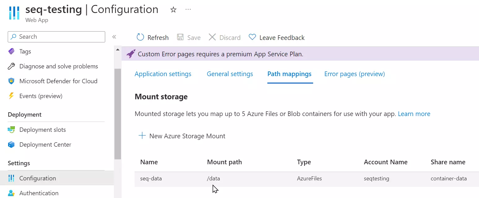 Mount storage