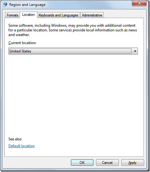 Region and Language Region and Language