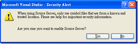 Microsoft Visual Studio - Security Alert