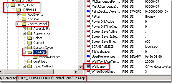 HKEY_USERS\.DEFAULT\Control Panel\Desktop