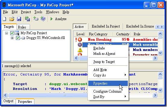 Microsoft FxCop - Report