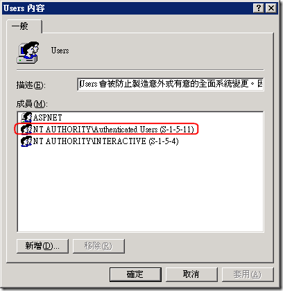 Users 群組