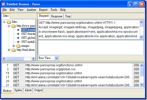 Paros - for web application security assessment