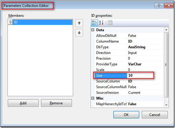 Parameters Collection Editor