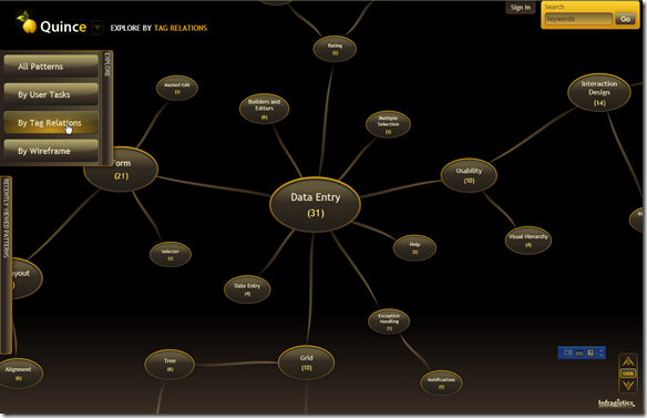 Infragistics Quince: UX Patterns Explorer