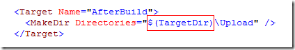 MSBuild AfterBuild Target