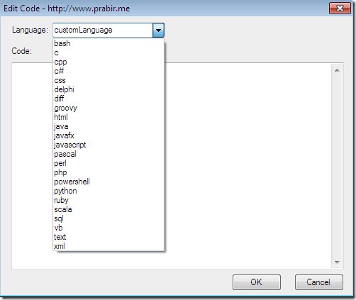Windows Live Writer Syntax Higlighter v0.2