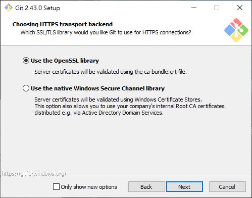 Choosing HTTPS transport backend