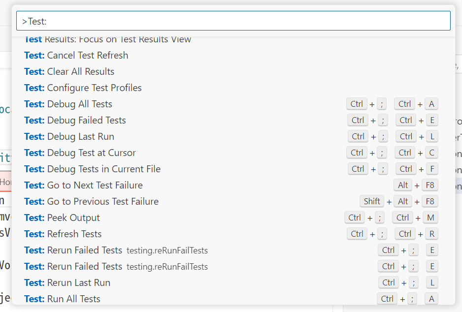 Testing command in Command Palette