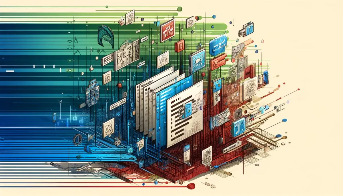 An abstract and conceptual wide banner image representing the idea of setting file encoding in Visual Studio 2022 using  editorconfig