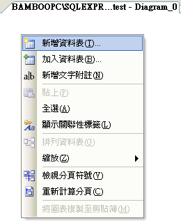 新增資料表