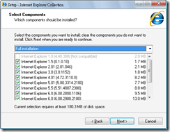 Internet Explorer Collection 1.3.0.1 安裝過程