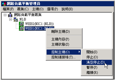 網路負載平衡管理員 (nlbmgr)