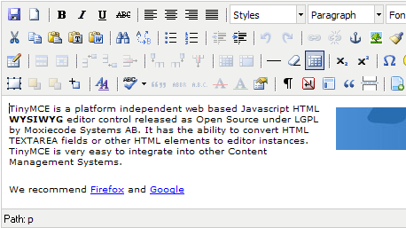 TinyMCE Javascript Content Editor by Moxiecode Systems AB 圖示