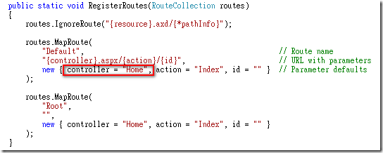 Global.asax.cs RegisterRoute method