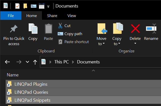 LINQPad Folders