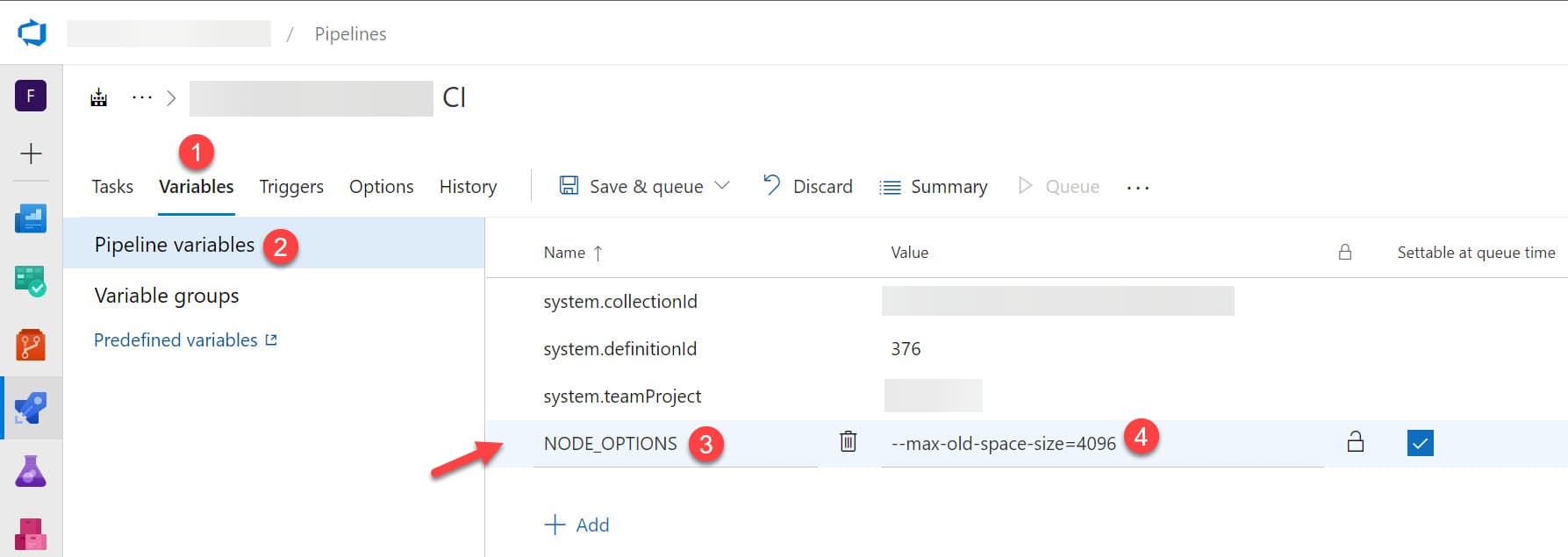 Azure Pipelines - Build - Variables