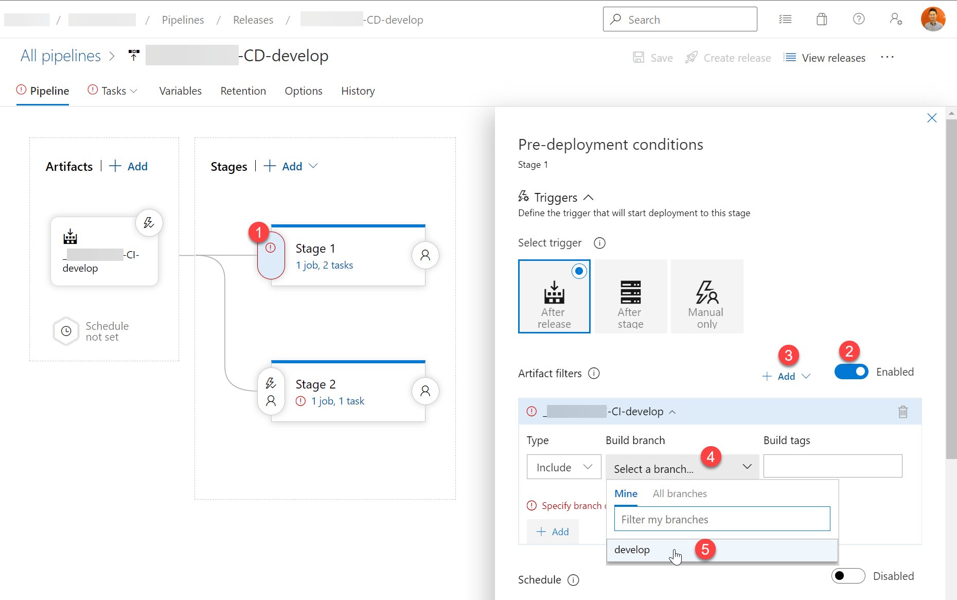 Release pipelines