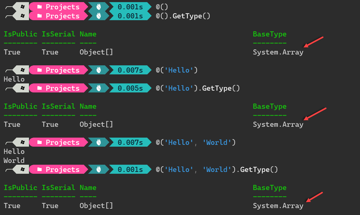 PowerShell Array