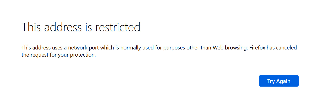 This address is restricted
