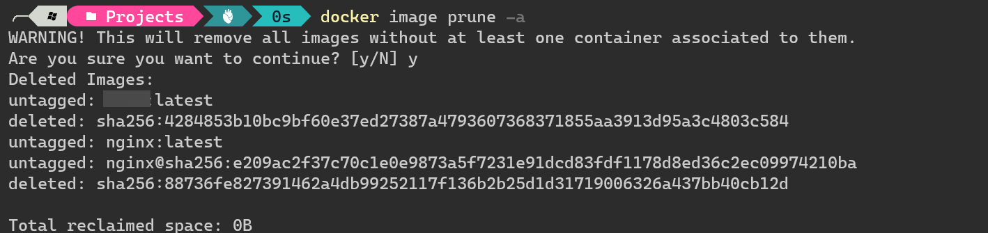 docker image prune -a